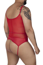 Load image into Gallery viewer, CandyMan 99670X Harness Bodysuit Color Red