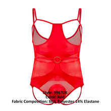 Load image into Gallery viewer, CandyMan 99670X Harness Bodysuit Color Red