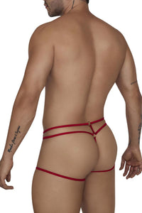 CandyMan 99671 Lace Jock Thongs Color Red