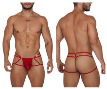 Load image into Gallery viewer, CandyMan 99671 Lace Jock Thongs Color Red