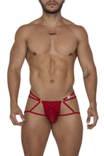 Load image into Gallery viewer, CandyMan 99671 Lace Jock Thongs Color Red