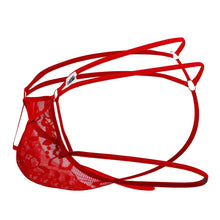 Load image into Gallery viewer, CandyMan 99671 Lace Jock Thongs Color Red