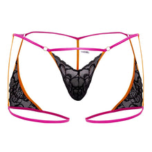 Load image into Gallery viewer, CandyMan 99678 Garter Thongs Color Neon-Black