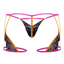 Load image into Gallery viewer, CandyMan 99678 Garter Thongs Color Neon-Black