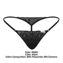 Load image into Gallery viewer, CandyMan 99685 Lace Thongs Color Black