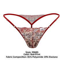 Load image into Gallery viewer, CandyMan 99685 Lace Thongs Color Red-Print