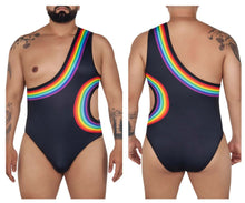 Load image into Gallery viewer, CandyMan 99702X Rainbow Bodysuit Color Black