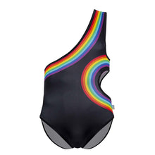 Load image into Gallery viewer, CandyMan 99702X Rainbow Bodysuit Color Black