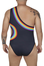 Load image into Gallery viewer, CandyMan 99702X Rainbow Bodysuit Color Black