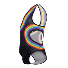 Load image into Gallery viewer, CandyMan 99702X Rainbow Bodysuit Color Black