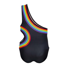 Load image into Gallery viewer, CandyMan 99702X Rainbow Bodysuit Color Black