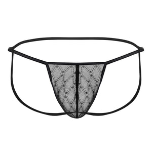 CandyMan 99709 Micro Lace Jockstrap Color Black