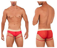 Load image into Gallery viewer, CandyMan 99722 Garter Mesh Briefs Color Red