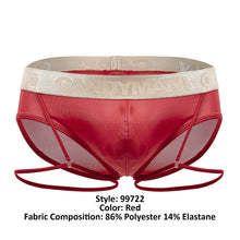 Load image into Gallery viewer, CandyMan 99722 Garter Mesh Briefs Color Red