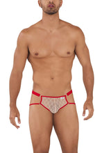 Load image into Gallery viewer, CandyMan 99730 Lace Jockstrap Color Beige-Red