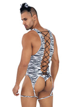 Load image into Gallery viewer, CandyMan 99734 Safari Bodysuit Color Zebra Print