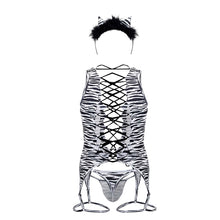 Load image into Gallery viewer, CandyMan 99734 Safari Bodysuit Color Zebra Print