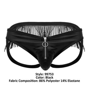 CandyMan 99753 Fringe Jockstrap Color Black