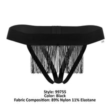 Load image into Gallery viewer, CandyMan 99755 Fringe Thongs Color Black
