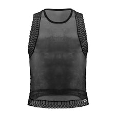 Load image into Gallery viewer, CandyMan 99758 Mesh Tank Top Color Black