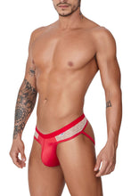 Load image into Gallery viewer, CandyMan 99763 Lace Jockstrap Color Nude-Red