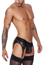 Load image into Gallery viewer, CandyMan 99766 Garter Thongs Color Black