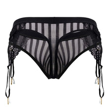 Load image into Gallery viewer, CandyMan 99766 Garter Thongs Color Black