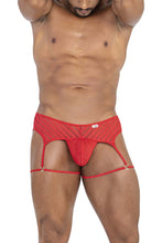 Load image into Gallery viewer, CandyMan 99792 Mesh Garter Thongs Color Red