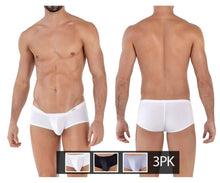 Load image into Gallery viewer, Clever 229930 3PK Australian Latin Trunks Color White-Black-Gray