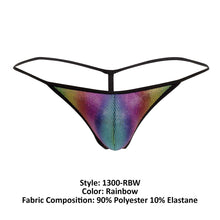 Load image into Gallery viewer, Doreanse 1300-RBW Disco Thongs Color Rainbow