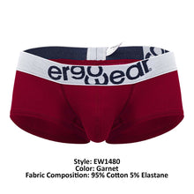 Load image into Gallery viewer, ErgoWear EW1480 MAX COTTON Trunks Color Garnet