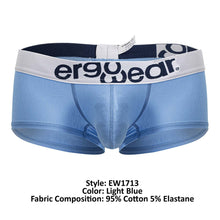 Load image into Gallery viewer, ErgoWear EW1713 MAX COTTON Trunks Color Light Blue