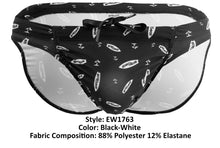 Load image into Gallery viewer, ErgoWear EW1763 FEEL SW Swim Briefs Color Black-White