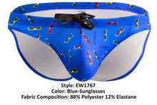 Load image into Gallery viewer, ErgoWear EW1767 X4D SW Swim Briefs Color Blue-Sunglasses