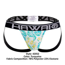 Load image into Gallery viewer, HAWAI 42052 Flowers Athletic Jockstrap Color Turquoise