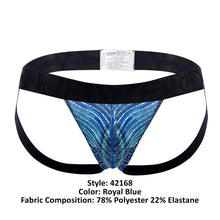 Load image into Gallery viewer, HAWAI 42168 Printed Microfiber Jockstrap Color Royal Blue