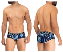 Load image into Gallery viewer, HAWAI 42192 Printed Microfiber Hip Briefs Color Dark Blue