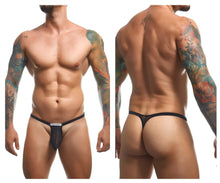 Load image into Gallery viewer, JUSTIN+SIMON XSJBU02 Bulge Thongs Color Black Mesh