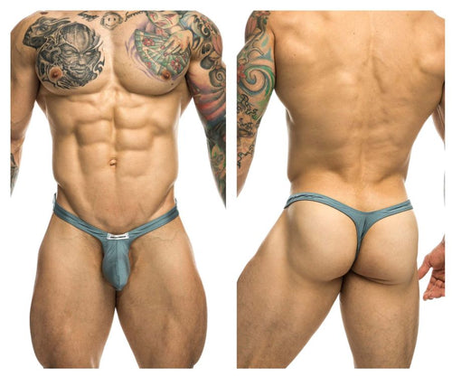 JUSTIN+SIMON XSJBU02 Bulge Thongs Color Metal Green