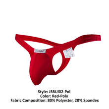 Load image into Gallery viewer, Joe Snyder JSBUL02-Pol Polyester Bulge Tanga Color Red-Poly