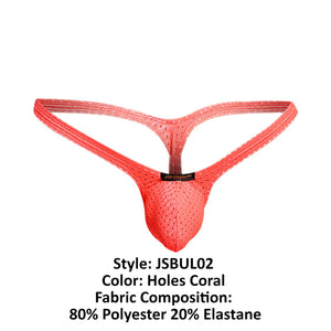 Joe Snyder JSBUL02 Holes Bulge Tanga Color Holes Coral