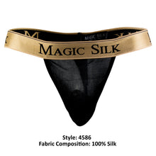 Load image into Gallery viewer, Magic Silk 4586 Silk Knit Micro Thong Color Black