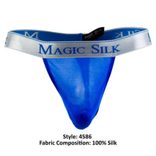 Load image into Gallery viewer, Magic Silk 4586 Silk Knit Micro Thong Color Cobalt