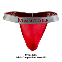 Load image into Gallery viewer, Magic Silk 4586 Silk Knit Micro Thong Color Red