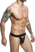 Load image into Gallery viewer, MaleBasics DMBL04 DNGEON Peakaboo Jockstrap Color Black