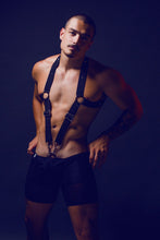 Load image into Gallery viewer, MaleBasics DMBL05 DNGEON Crossback Harness Color Black