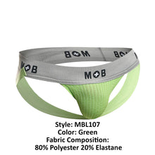 Load image into Gallery viewer, MaleBasics MBL107 MOB Classic Fetish Jock 3 Inches Jockstrap Color Green