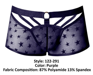 Male Power 122-291 Love Star Short with Ring Color Purple