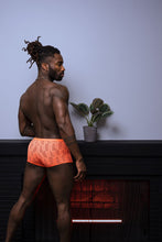 Load image into Gallery viewer, Male Power 125-284 Rude Awakening Cheeky Cutout Short Color Neon Orange