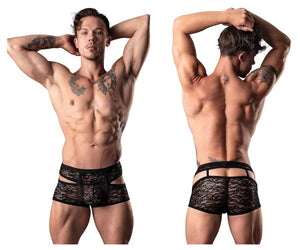 Male Power 126-289 Lucifer Cut Out Short Color Black